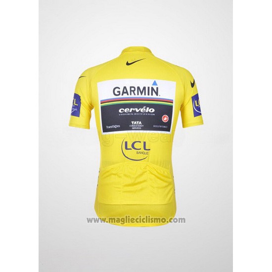 2011 Abbigliamento Ciclismo Garmin Lider Giallo Manica Corta e Salopette